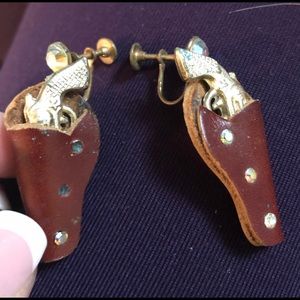 Vintage Pistol Earrings